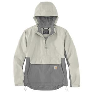 NWT Carhartt Rain Defender Packable Anorak Jacket Women's 2XL Malt Asphalt Loose